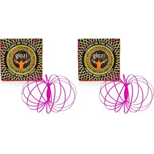 image:imageMozi Geometric Magic Flow Bracelet  Easy to Use  3D Bracelet Spiral Toy Spinning Bracelet Spiral for Children and Adults White SplatterGlowing Pink