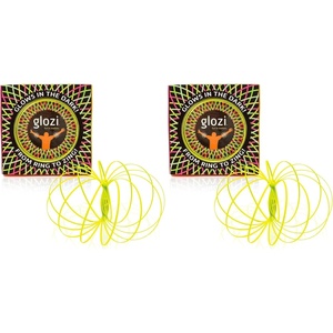 image:imageMozi Geometric Magic Flow Bracelet  Easy to Use  3D Bracelet Spiral Toy Spinning Bracelet Spiral for Children and Adults White SplatterGlowing Yellow