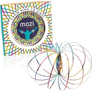 image:imageMozi Geometric Magic Flow Bracelet  Easy to Use  3D Bracelet Spiral Toy Spinning Bracelet Spiral for Children and Adults White SplatterIridescent