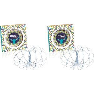 image:imageMozi Geometric Magic Flow Bracelet  Easy to Use  3D Bracelet Spiral Toy Spinning Bracelet Spiral for Children and Adults White SplatterWhite Splatter