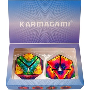image:imageShashibo Karmagami Pixels and Boho 2 Pack Sensory Toy for Kids  Kaleidocycle Fidget Toy for Adults to Stay Calm amp Focused  TearResistant Desk Manipulative Gadget Ages 4