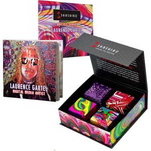 image:imageShashibo Limited Edition Gartel Shape Shifting Box  AwardWinning Patented Fidget Cube w 36 Rare Earth Magnets  Designed by Digital Art Pioneer Laurence Gartel 4 Pack
