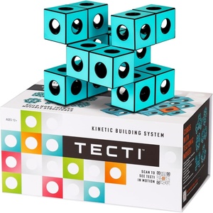image:imageTECTI Kinetic Building System  Cubes with Seismic Moves  Consists of 3Dimensional Interconnected Cubes  Build Over 50 Dynamic Structures  by Fun in Motion Toys